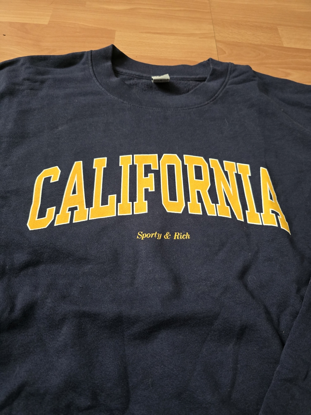 Sporty & Rich "CALIFORNIA" Navy Crewneck Sweatshirt